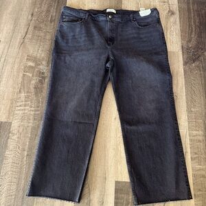 BNWT Abercrombie & Fitch The 90’s Relaxed Jean High Rise Black Size 37